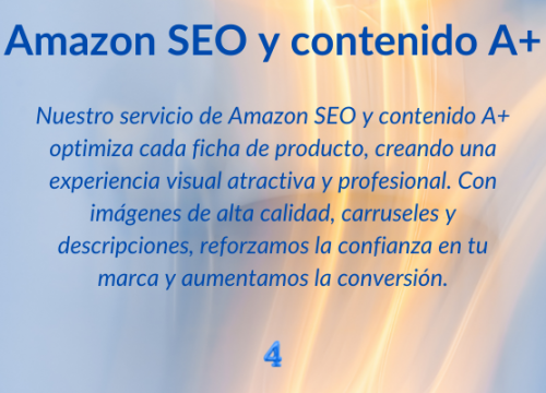 4 - Amazon SEO y contenido A+ (650 x 400 px)